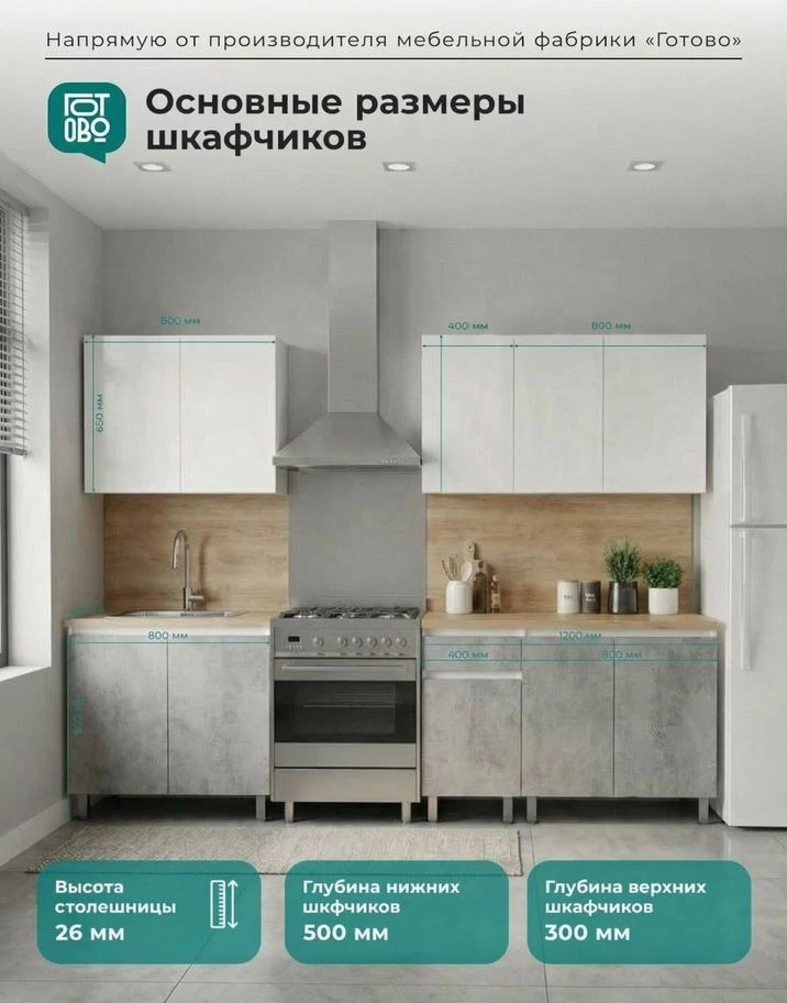 Кухня готовая новая 2м