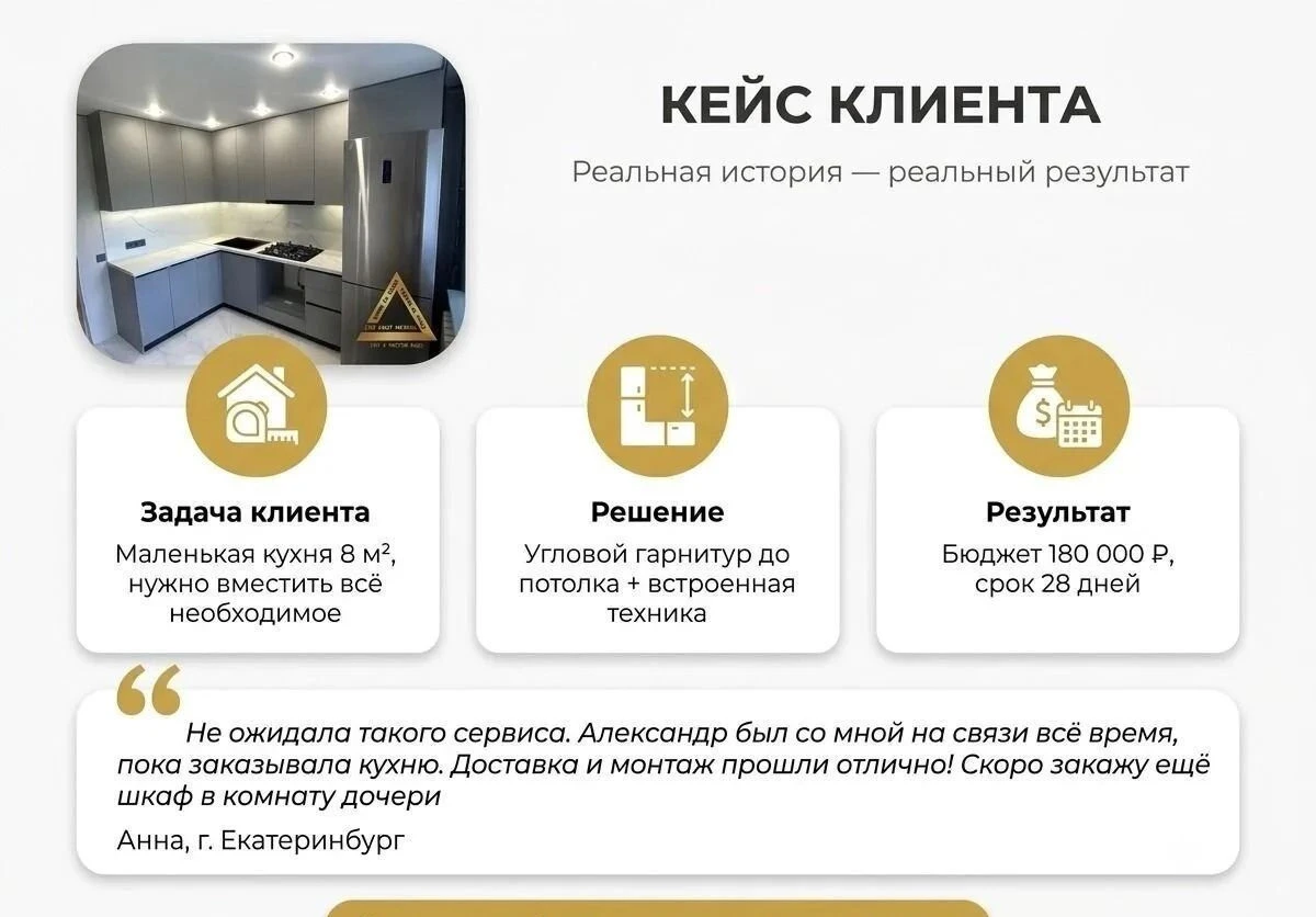 Кухня на заказ современный графит